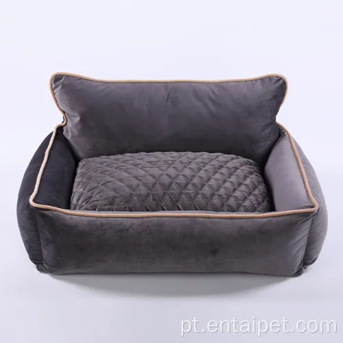 Cama de cachorro de travesseiro retangular com colchão de travesseiro